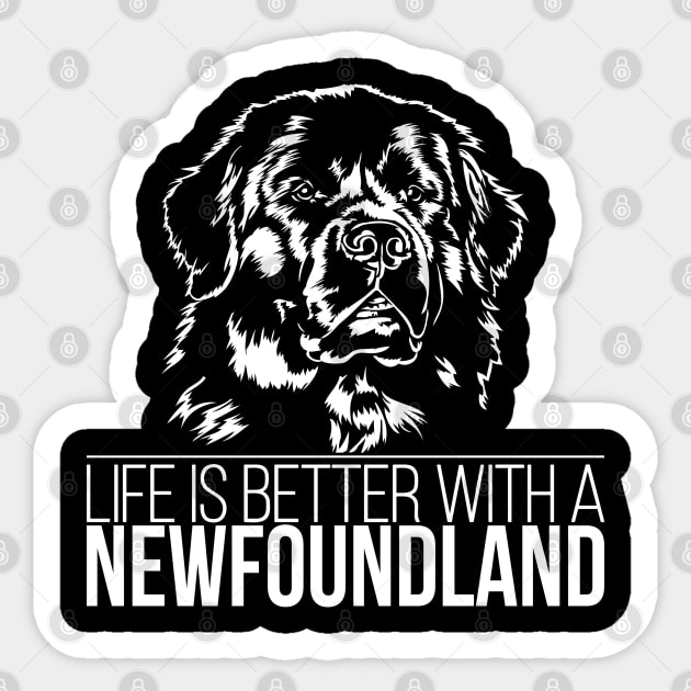 Proud Newfoundland life is better saying dog lover Sticker by wilsigns